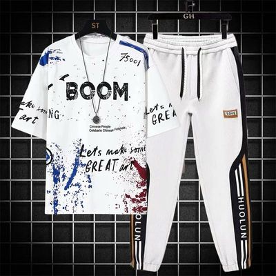 Drop Shoulder Mash T-Shirt and Trouser_img_2