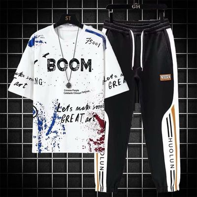 Drop Shoulder Mash T-Shirt and Trouser_img_0