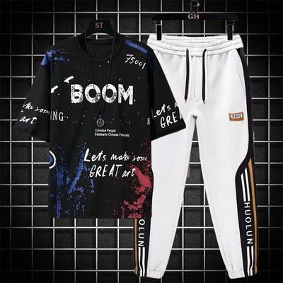 Drop Shoulder Mash T-Shirt and Trouser_img_1