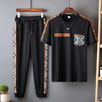 Drop Shoulder Mash T-Shirt and Trouser_img_0