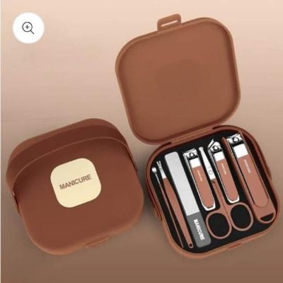 7 pcs Manicure Pedicure Nail Cutter Box Set Stainless Steel_img_0