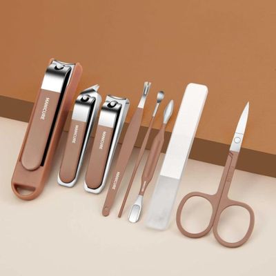 7 pcs Manicure Pedicure Nail Cutter Box Set Stainless Steel_img_1