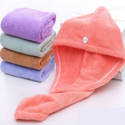 Super Absorbent Microfiber Hair Towel – Quick Dry Hair Wrap with Button for Women – Soft & Lightweight_img_2