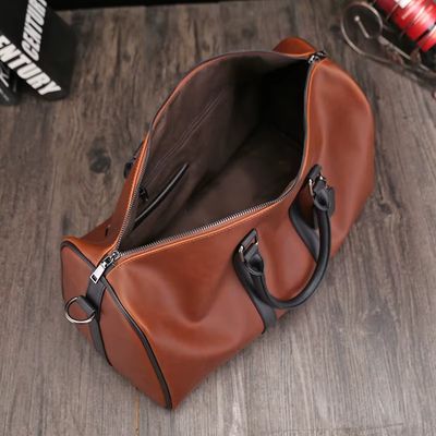 Men’s Large Leather Crossbody Travel Bag – Big Capacity Weekend Tote & Carry-On Duffel_img_5