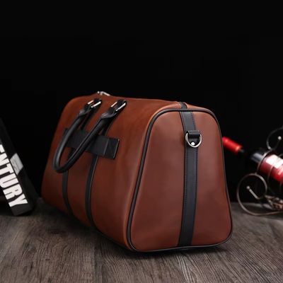 Men’s Large Leather Crossbody Travel Bag – Big Capacity Weekend Tote & Carry-On Duffel_img_9