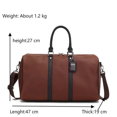 Men’s Large Leather Crossbody Travel Bag – Big Capacity Weekend Tote & Carry-On Duffel_img_12