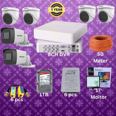06 pcs 2MP hikvision cctv camera package_img_0