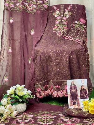 Semi –Embroidery & Sequence Work Party dress_img_3