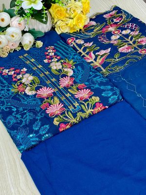 Semi –Embroidery & Sequence Work Party dress_img_5