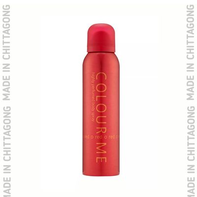 Colour Me Body Spray Red for Women Size: 150ml_img_0