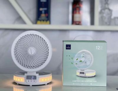 WiWu FS05 Rechargeable fan (4000mAh battery, LED Display Controll Panel)- White Color_img_0
