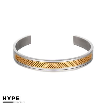 Silver-Gold Stainless steel culf bracelet_img_1
