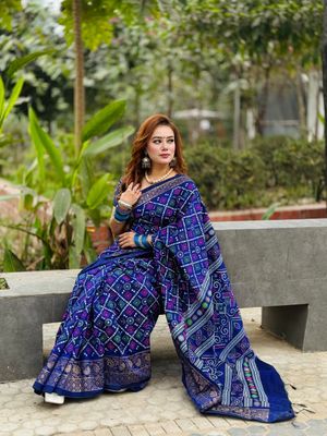 Dhupian Silk Sharee with Blaus Piece_img_0