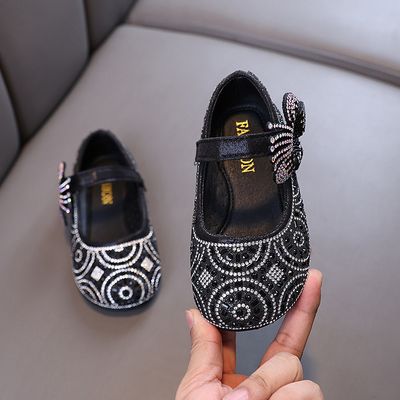 Kids Girls Pearl Rhinestones Princess Baby Korean Shoes (1.5 years - 5.5 years)_img_1