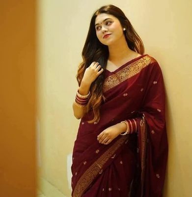 Handloom maroon hand work saree_img_3