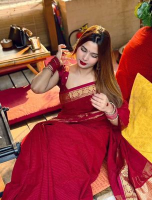 Handloom maroon kantha stitch saree_img_0
