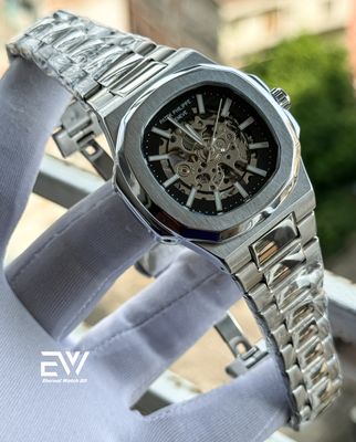 PATEK AUTO SKELETON SILVER BODY BLACK DIAL_img_1