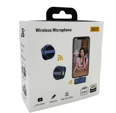 SX21 Magnetic Hanging Neck Wireless Lavalier Microphone Dedicated Long Battery Life with Storage Compartment_img_1