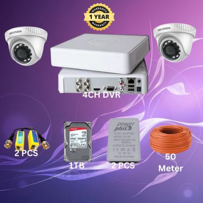 HIKVISION 4CH DVR 2pcs 2MP camera package_img_0