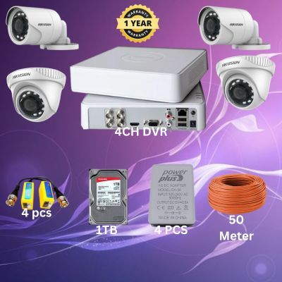 HIKVISION 4CH DVR 4pcs 2MP camera package_img_0