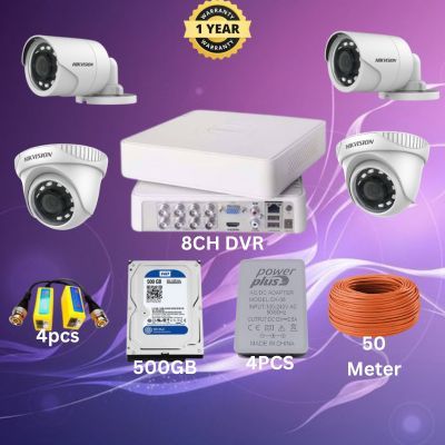 HIKVISION 8CH DVR 4pcs 2MP camera package_img_0