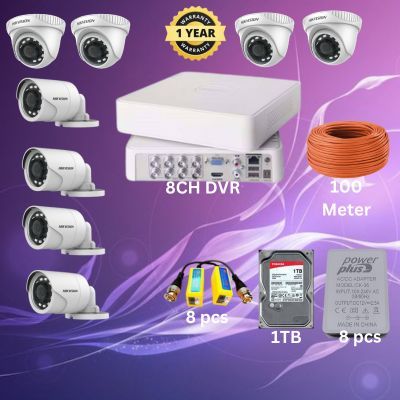 HIKVISION 8CH DVR 8pcs 2MP camera package_img_0