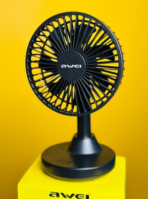 Awei F29 mini Desktop Oscillating Rechargeable fan- Black Color_img_0