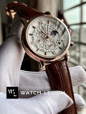 PATEK BROWN BELT ROSE GOLD CASE SPIDER WHITE DIAL_img_0