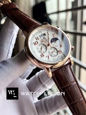 PATEK BROWN BELT, SIMPLE WHITE DIAL, ROSE GOLD CASE_img_0