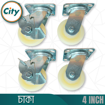 ১ সেট (৪ পিস) ৪ ইঞ্চি চাকা বড় আকারের হেভী চাকা শিল্প কারখানার মেশিনে, বড় ট্রলিতে ব্যবহারের চাকা_img_6
