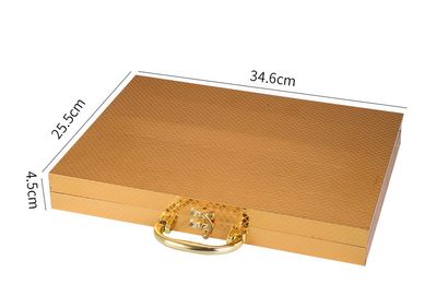 Tableware stainless steel, golden set, gift box, Wooden box, set, 24 pieces_img_2