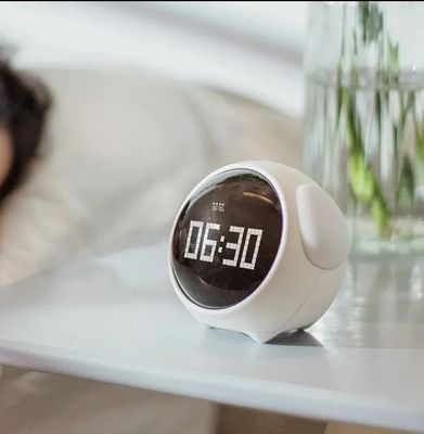 Cute Expression Multi Function LED Pixel Alarm Clock – WHITE_img_1