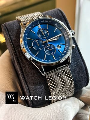 BOSS MESH CHAIN SILVER CASE BLUE DIAL_img_0