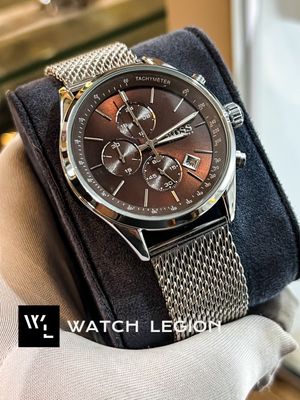 BOSS MESH CHAIN SILVER CASE BROWN DIAL_img_0