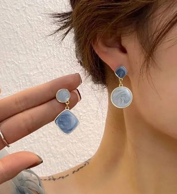 Blue Assymetrical Earrings_img_2