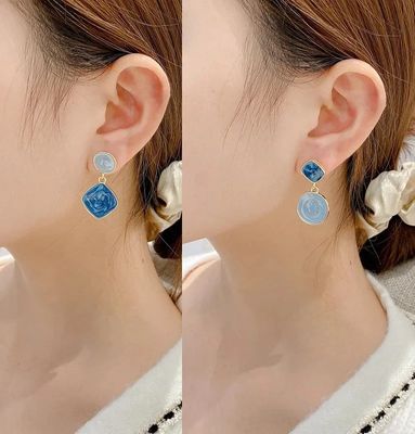 Blue Assymetrical Earrings_img_3