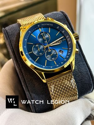 BOSS MESH CHAIN GOLDEN CASE BLUE DIAL_img_0