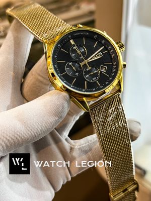BOSS MESH CHAIN GOLDEN CASE BLACK DIAL_img_1