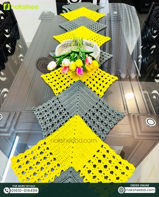 Crochet Table Runner/ টেবিল রানার সেট / টেবিল ম্যাট_img_4