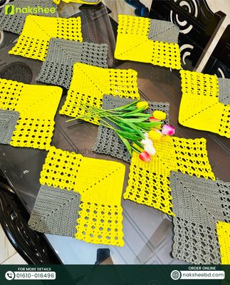 Crochet Table Runner/ টেবিল রানার সেট / টেবিল ম্যাট_img_5