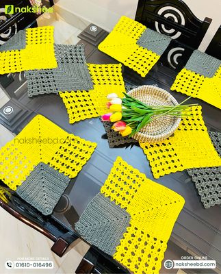Crochet Table Runner/ টেবিল রানার সেট / টেবিল ম্যাট_img_6