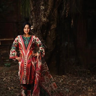 🌟 Elegant Digital Print Three Piece Set 🌟_img_4