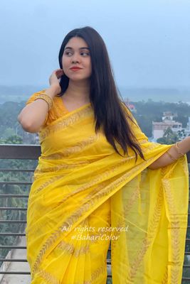 Block Print Sharee with Blouse Piece_img_7