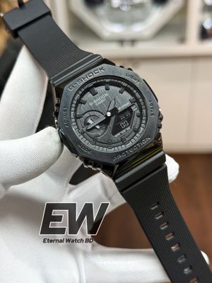 CASIO GSHOCK GM 2100 BLACK DIAL SILVER CASE_img_0