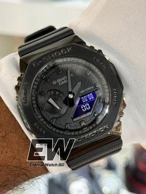 CASIO GSHOCK GM 2100 BLACK DIAL SILVER CASE_img_5