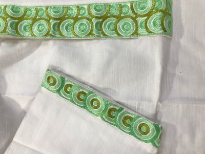 khadi Cotton Fotua with Green Embroidery_img_2