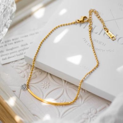 Smiling zircon anklet_img_1
