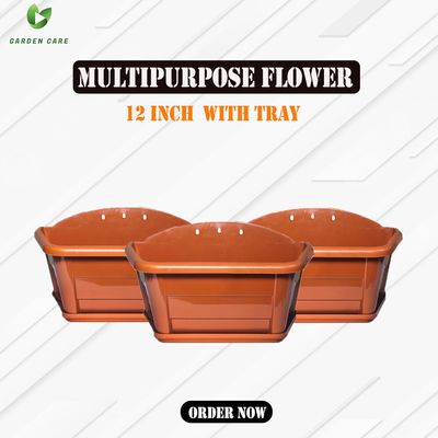 Multipurpose Flower Tub -12 Inch/(With Tray)_img_0