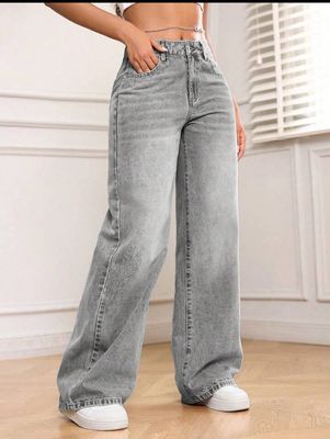 Grey wash Wide leg jeans_img_2
