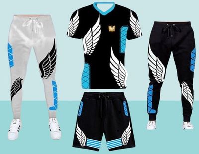Stylist Printed Half Sleeve T-Shirt & pant 4 pics Set_img_1